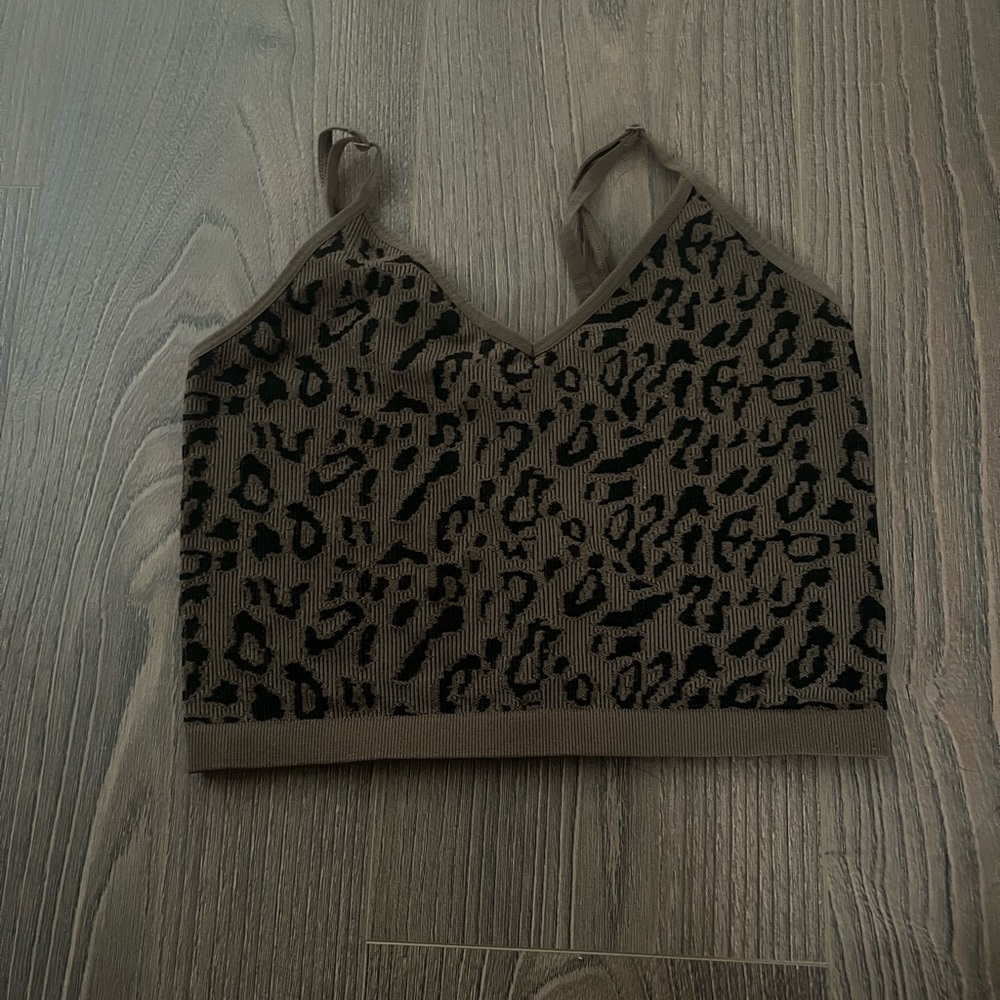 Bozzolo Cheetah Print Crop Tank